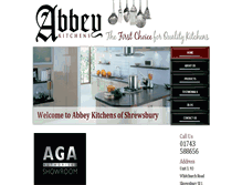 Tablet Screenshot of abbey-kitchens.com